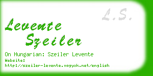 levente szeiler business card